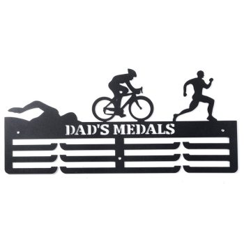 FEKETE - Éremtartó Falra Szerelhető Triatlon