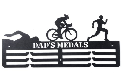 FEKETE - Éremtartó Falra Szerelhető Triatlon