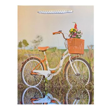 Ajándéktáska Mező biciklis 18x10x23 cm