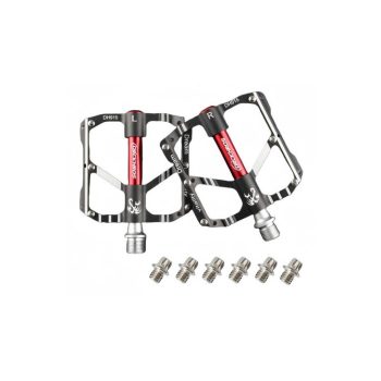 OEM pedál alu fekete piros DRckhros DH915