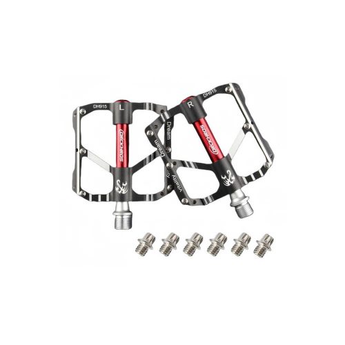 OEM pedál alu fekete piros DRckhros DH915