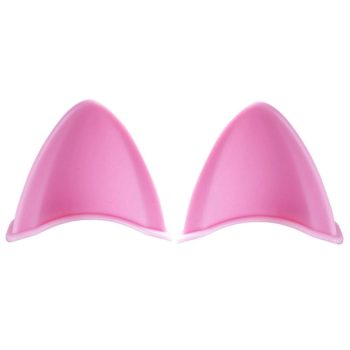 Macska fülek bukósisakra - Rózsaszín (párban)