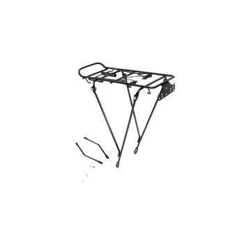   Csomagtartó 28'' acél rugós 2 pontos 2 lábas fekete