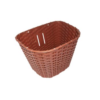 Kosár első műanyag rattan barna