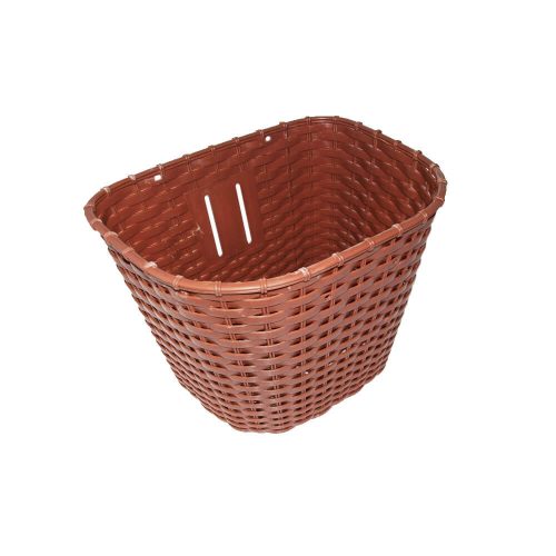 Kosár első műanyag rattan barna