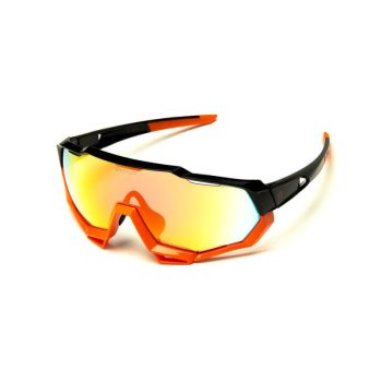   Bikefun szemüveg Stealth narancs, piros lencse, full revo cat.3