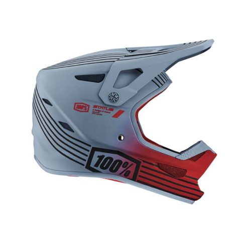 100% Fullface sisak Status Calte-grey/szürke-piros L (59-60 cm)