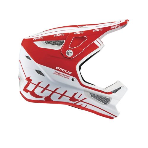 100% Fullface sisak Status piros/fehér youth S 47-48