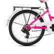 Csepel Flora 20" gyerek kerékpár neonpink virág minta