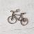 Szívecskés kerékpár medál ezüst színben