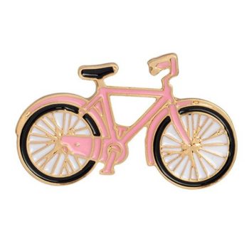 Biciklis kitűző - Rózsaszín
