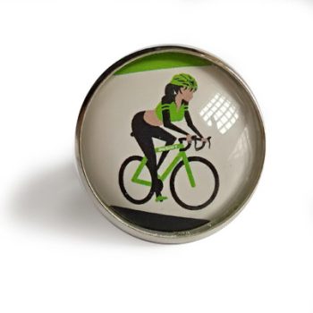   Kézzel készített kerékpáros gyűrű hölgyeknek zöld színben