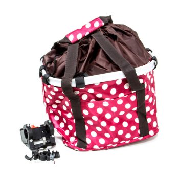 Szövet Kosár Kormányra Alukeretes Piros Pöttyös