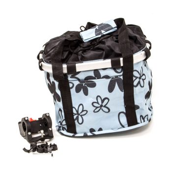   Szövet Kosár Kormányra Alukeretes Világoskék Virág Mintás