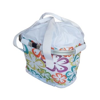 Szövet Kosár Kormányra Alukeretes Virágos