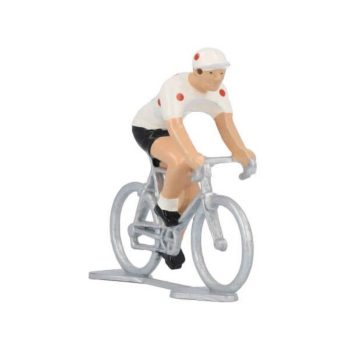 Miniatűr kerékpáros Polka-dot jersey fém modell