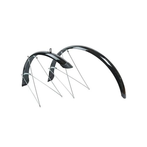 Sárvédő szett 28" Műanyag pálcás aluplast fekete 48mm V
