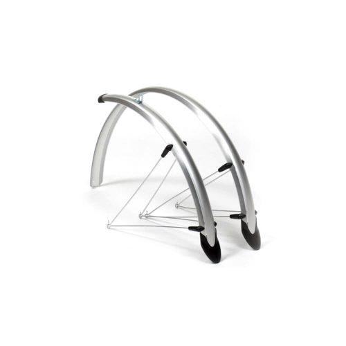 Sárvédő szett 28" Műanyag pálcás aluplast ezüst 48mm V+ toldat orion