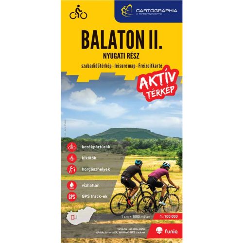 Balaton II. aktív térkép - nyugati rész