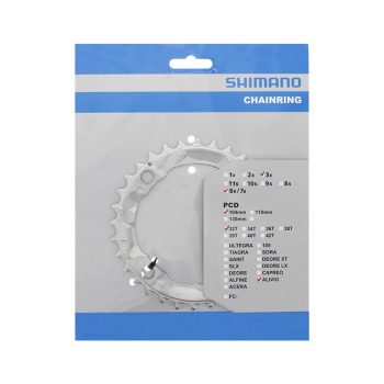 Shimano lánckerék 34F ezüst FCM415 7-8